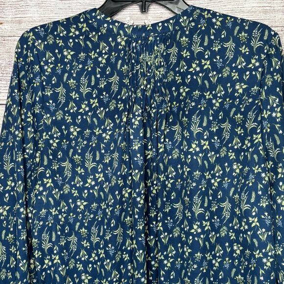Jachs Girlfriend Floral Button Down Pintuck Blouse Top Size Medium - Picture 6 of 9